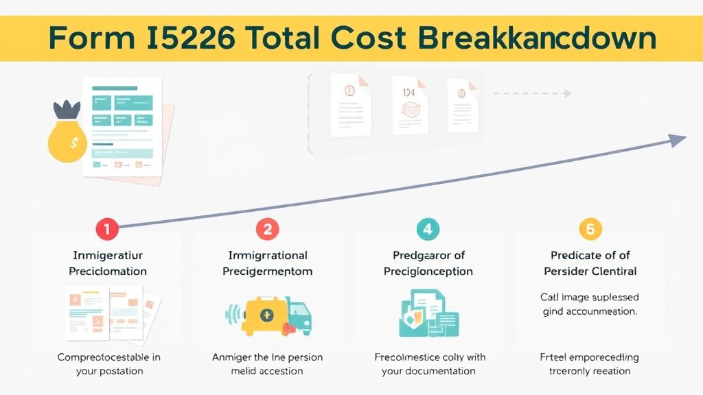 Action-oriented illustration showing how to apply form I-526 Total Cost Breakdown