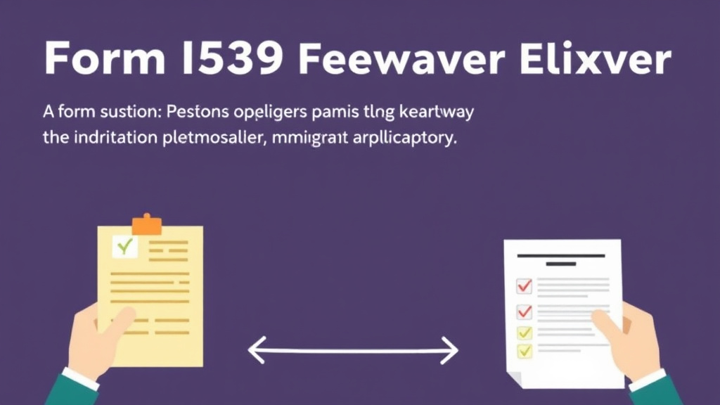 Practical workflow diagram for form I-539 Fee Waiver Eligibility