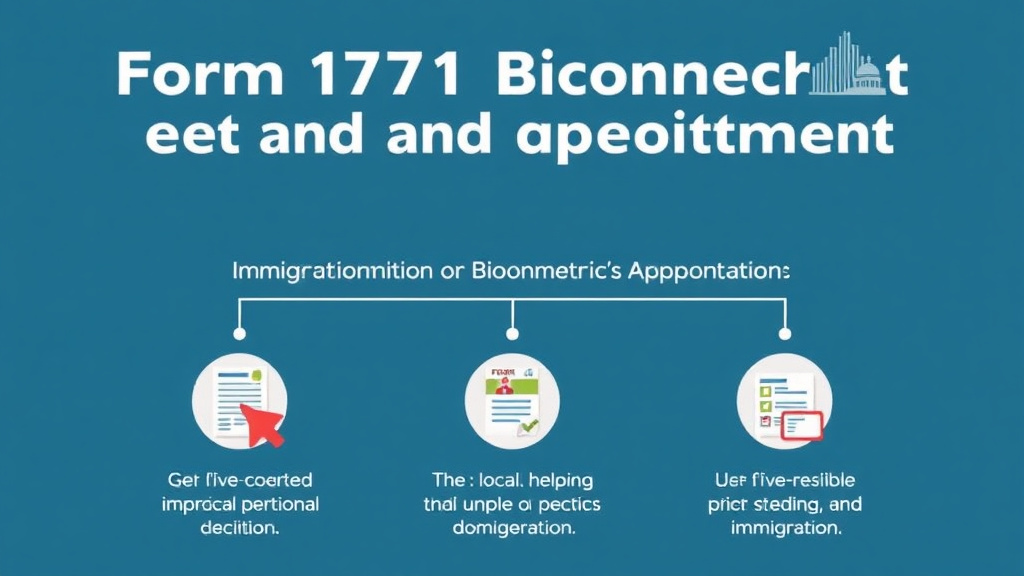 Step-by-step visual guide for implementing form I-751 Biometrics Fee and Appointment