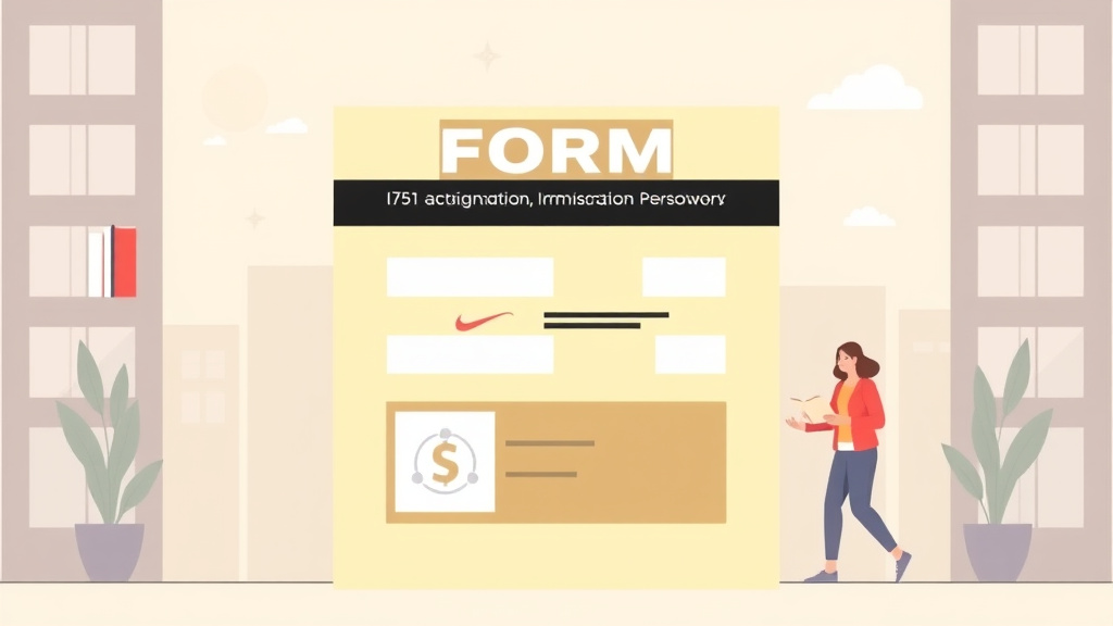 A professional illustration depicting form I-751 Fee Waiver Eligibility