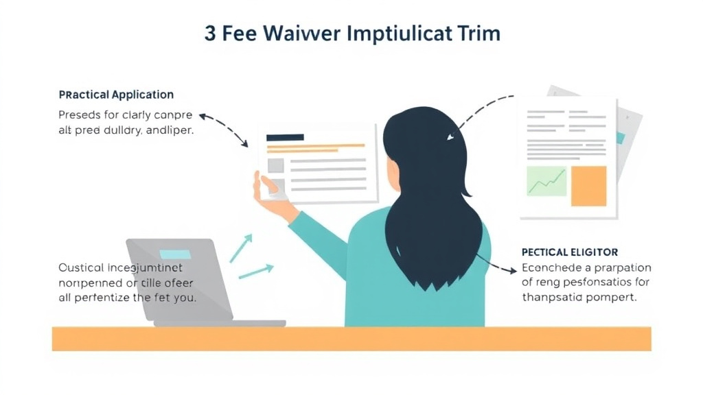 Process flow illustration for putting form I-765 Fee Waiver Eligibility into action