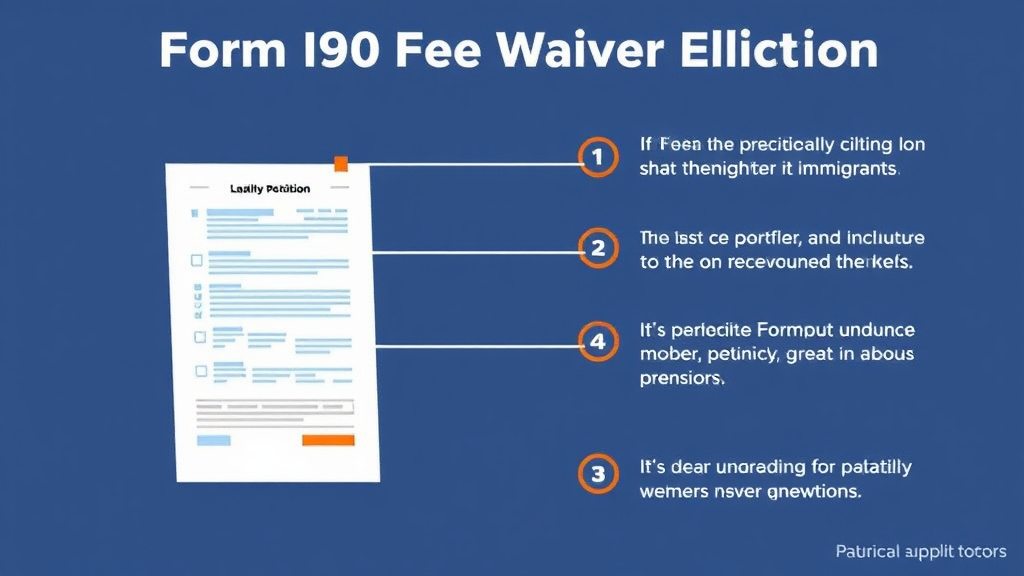 Step-by-step visual guide for implementing form I-90 Fee Waiver Eligibility
