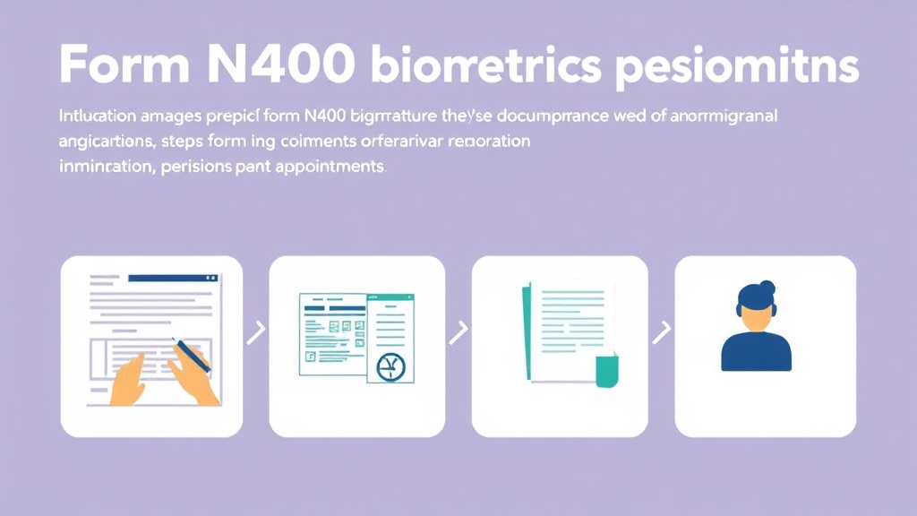 Process flow illustration for putting form N-400 Biometrics Fee and Appointment into action
