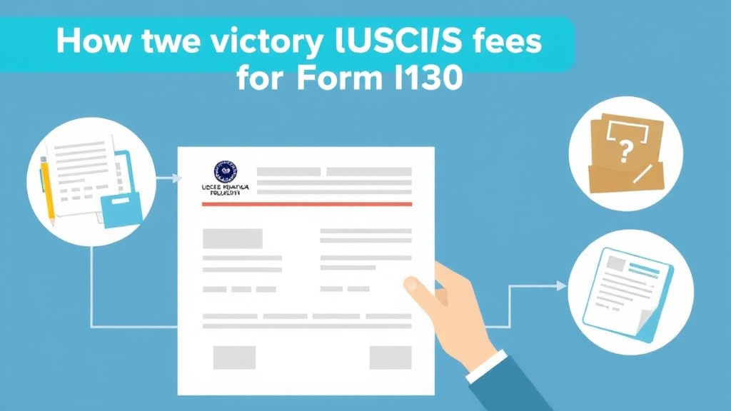 Practical checklist visual for pay USCIS Fees for Form I-130