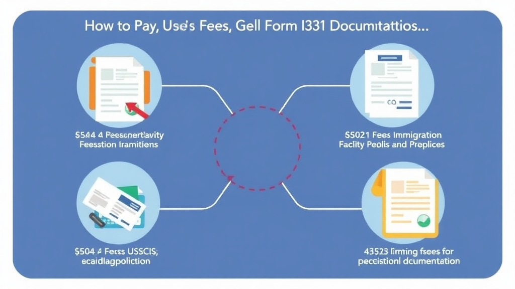 Practical checklist visual for pay USCIS Fees for Form I-131