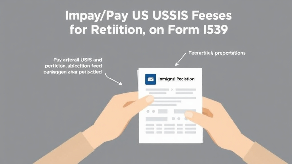 Step-by-step visual guide for implementing pay USCIS Fees for Form I-539