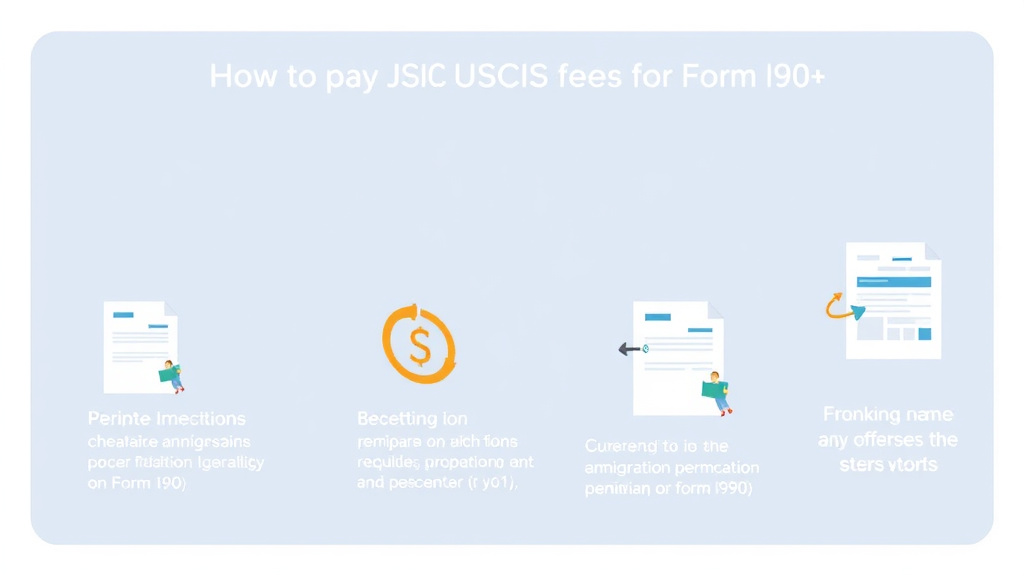 Practical workflow diagram for pay USCIS Fees for Form I-90