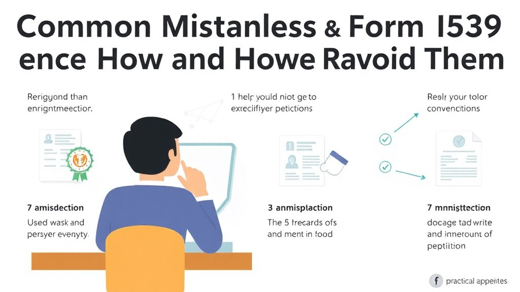 Practical checklist visual for common Mistakes on Form I-539 and How to Avoid Them