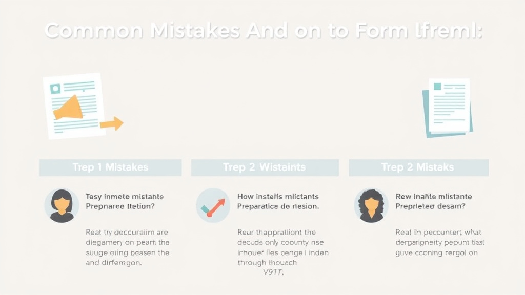 Process flow illustration for putting common Mistakes on Form I-797 and How to Avoid Them into action