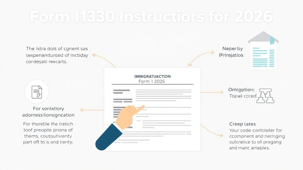 Action-oriented illustration showing how to apply form I-130 Instructions for 2026