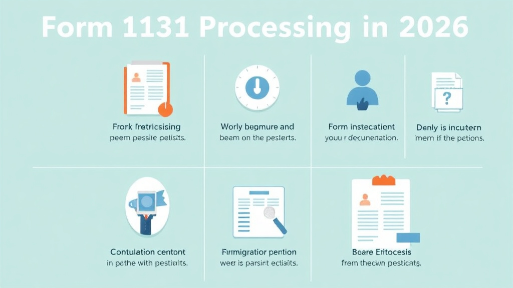 Process flow illustration for putting form I-131 Processing Times in 2026 into action
