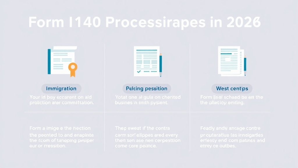 Real-world application diagram for form I-140 Processing Times in 2026