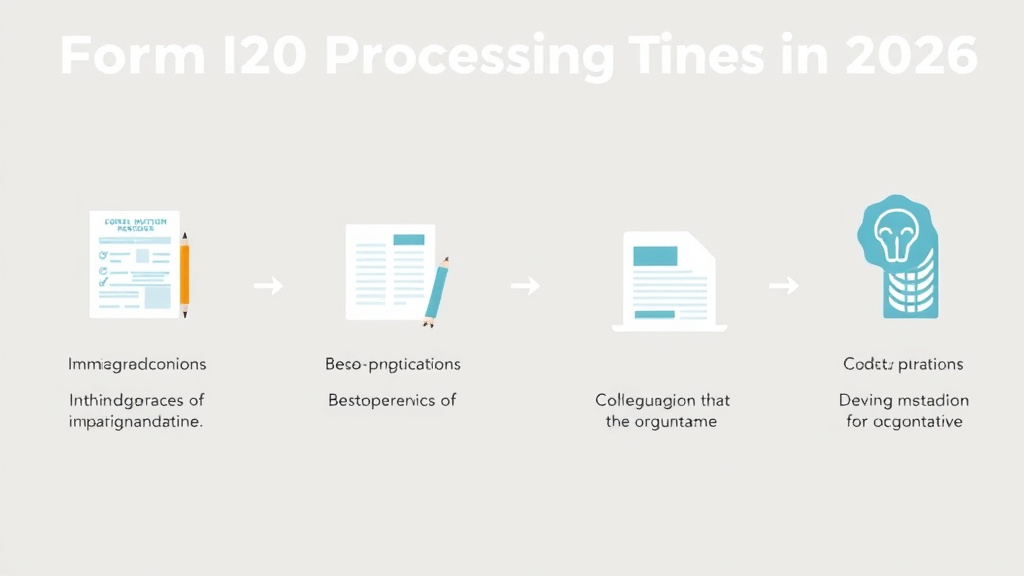 Action-oriented illustration showing how to apply form I-20 Processing Times in 2026