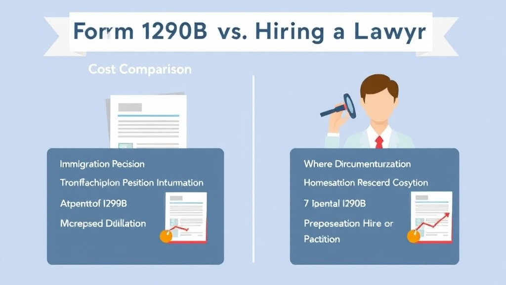 Process flow illustration for putting form I-290B vs Hiring a Lawyer: Cost Comparison into action
