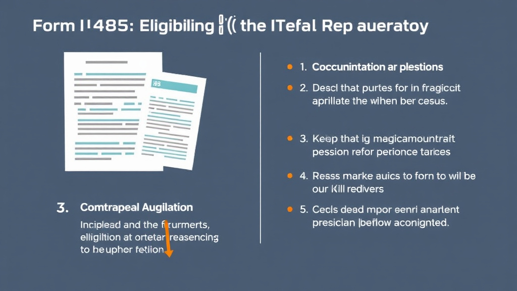 Process flow illustration for putting form I-485 Eligibility Requirements Explained into action