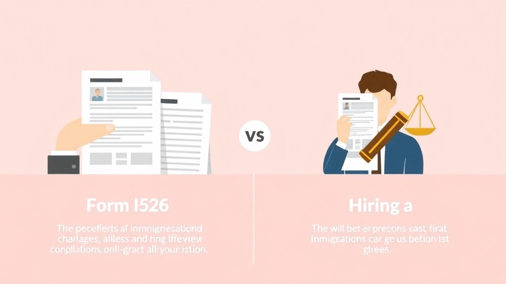 Step-by-step visual guide for implementing form I-526 vs Hiring a Lawyer: Cost Comparison