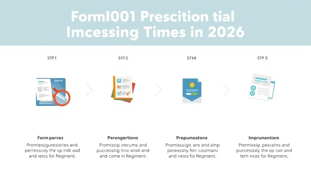 Process flow illustration for putting form I-601 Processing Times in 2026 into action