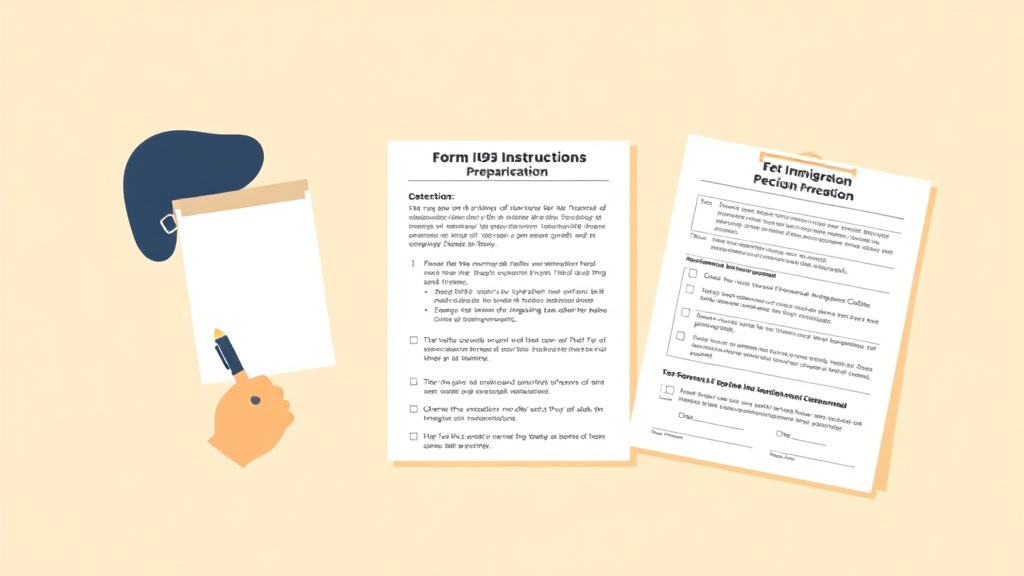 A professional illustration depicting form I-693 Instructions for 2026