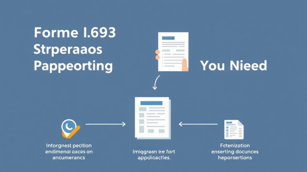 Action-oriented illustration showing how to apply form I-693 Supporting Documents You Need