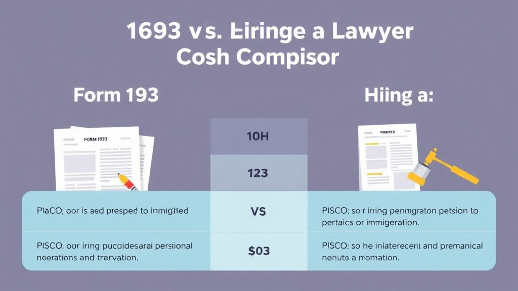 Real-world application diagram for form I-693 vs Hiring a Lawyer: Cost Comparison