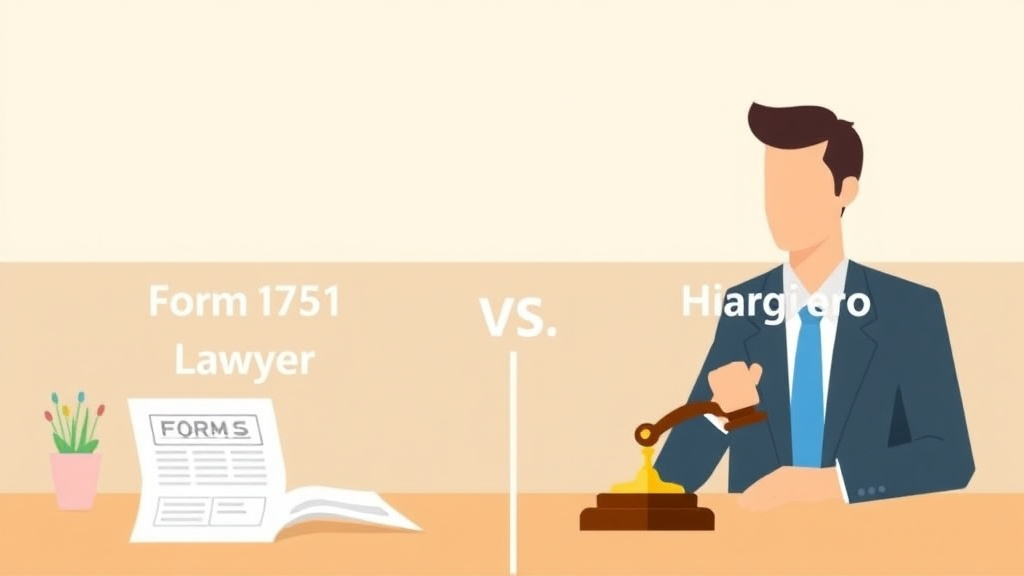 Educational graphic covering the essentials of form I-751 vs Hiring a Lawyer: Cost Comparison