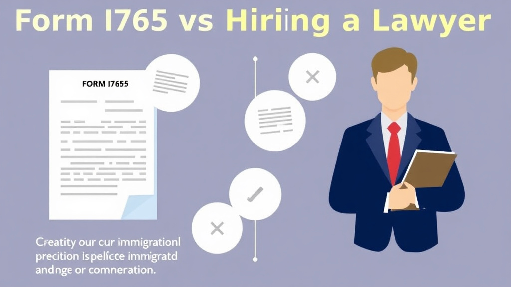 Practical workflow diagram for form I-765 vs Hiring a Lawyer: Cost Comparison