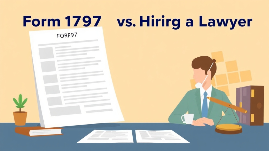 An informative visual explaining form I-797 vs Hiring a Lawyer: Cost Comparison for beginners and professionals