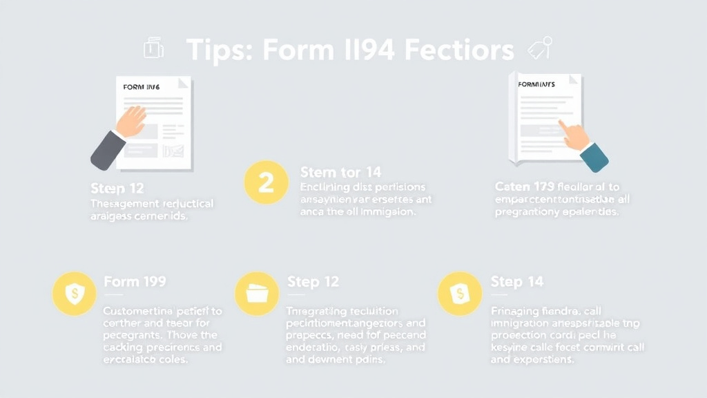 Process flow illustration for putting form I-94 Filing Tips From Document Prep Experts into action