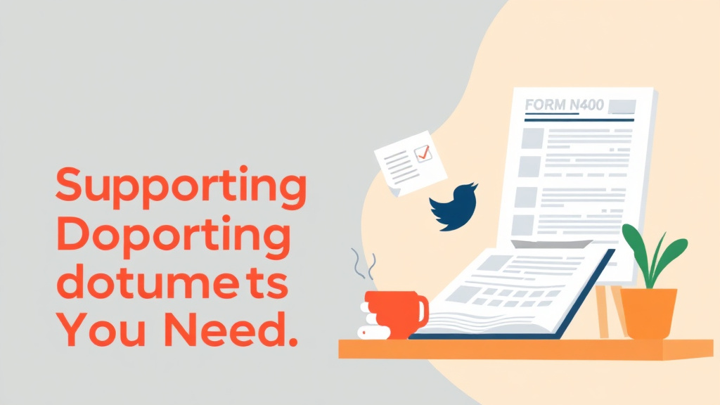 Detailed visual representation of form N-400 Supporting Documents You Need