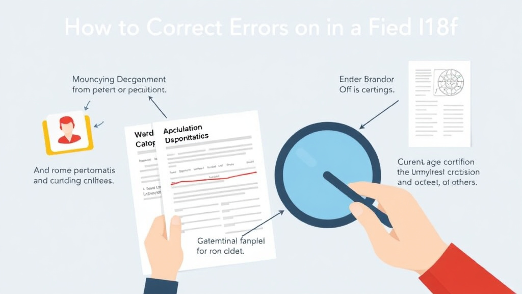 Hands-on guide visualization for correct Errors on a Filed Form I-129F