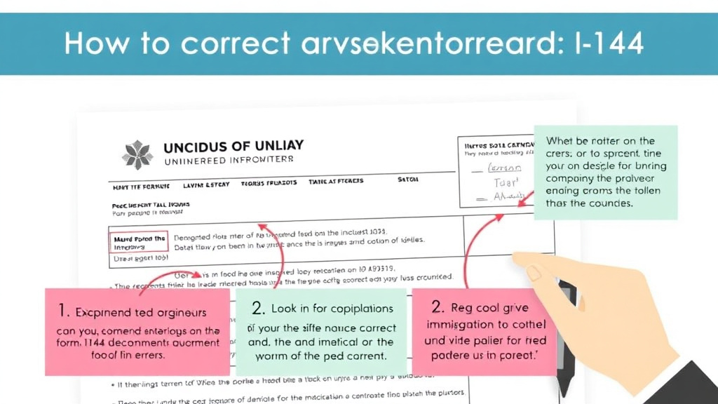 Hands-on guide visualization for correct Errors on a Filed Form I-140