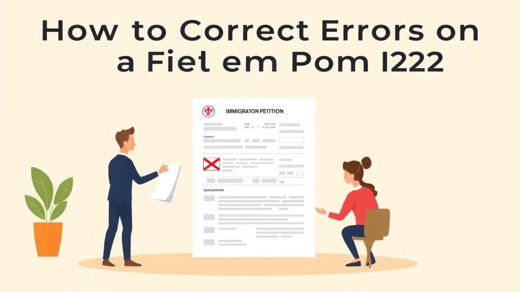 An informative visual explaining correct Errors on a Filed Form I-212 for beginners and professionals