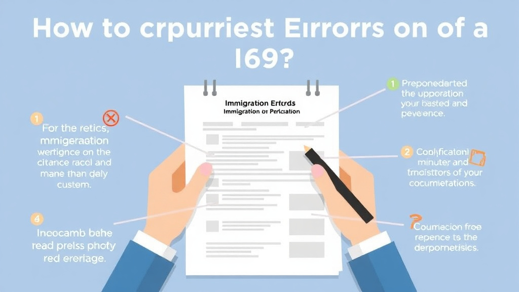 Step-by-step visual guide for implementing correct Errors on a Filed Form I-693