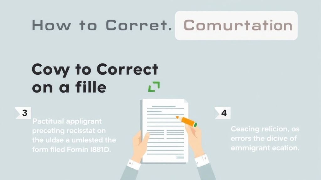 Step-by-step visual guide for implementing correct Errors on a Filed Form I-821D