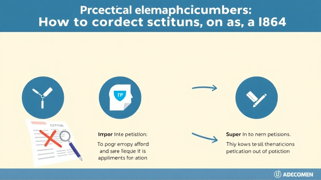 Process flow illustration for putting correct Errors on a Filed Form I-864 into action