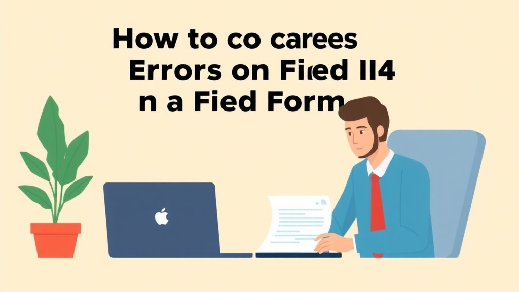 Educational graphic covering the essentials of correct Errors on a Filed Form I-94