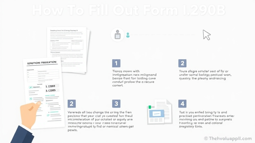 Practical checklist visual for fill Out Form I-290B Step by Step