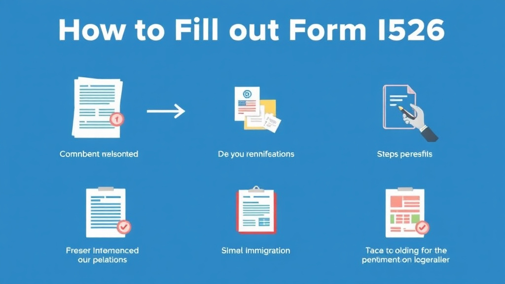 Practical checklist visual for fill Out Form I-526 Step by Step