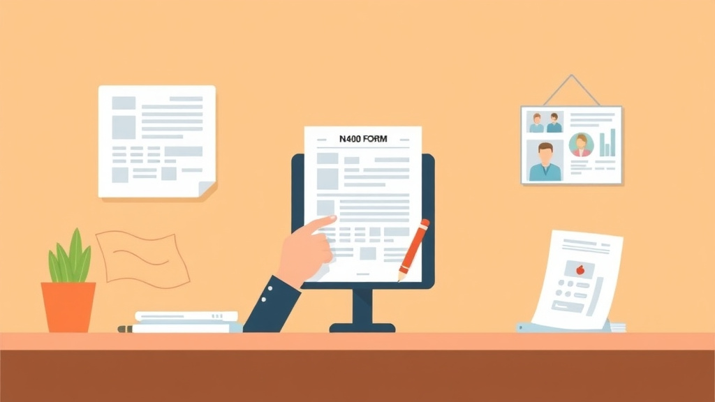 Educational graphic covering the essentials of fill Out Form N-400 Step by Step