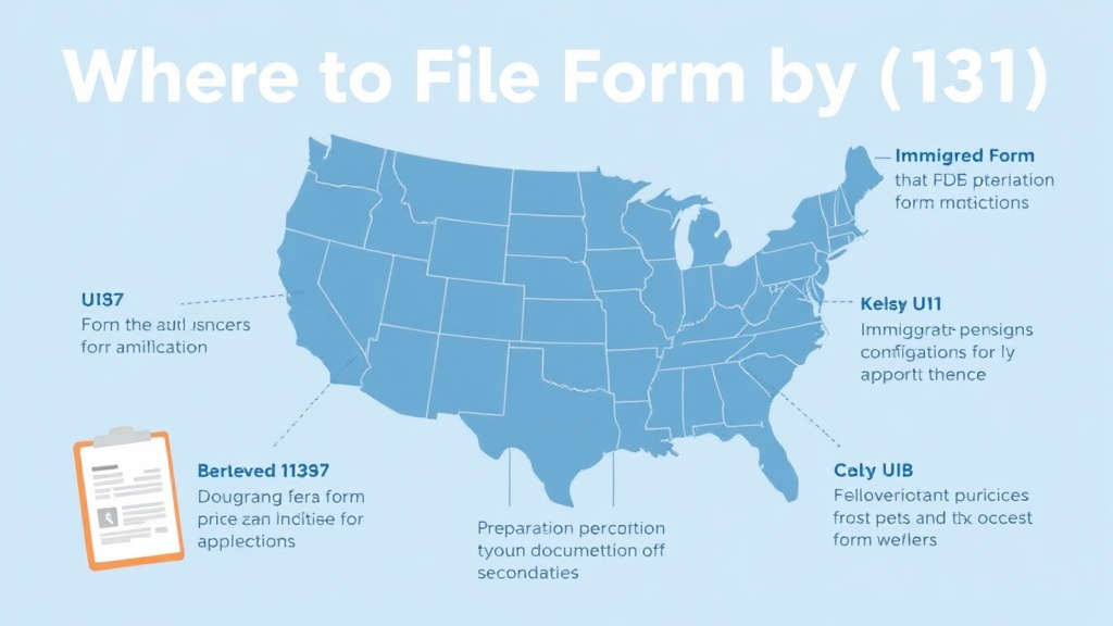 Practical checklist visual for where to File Form I-131 by State