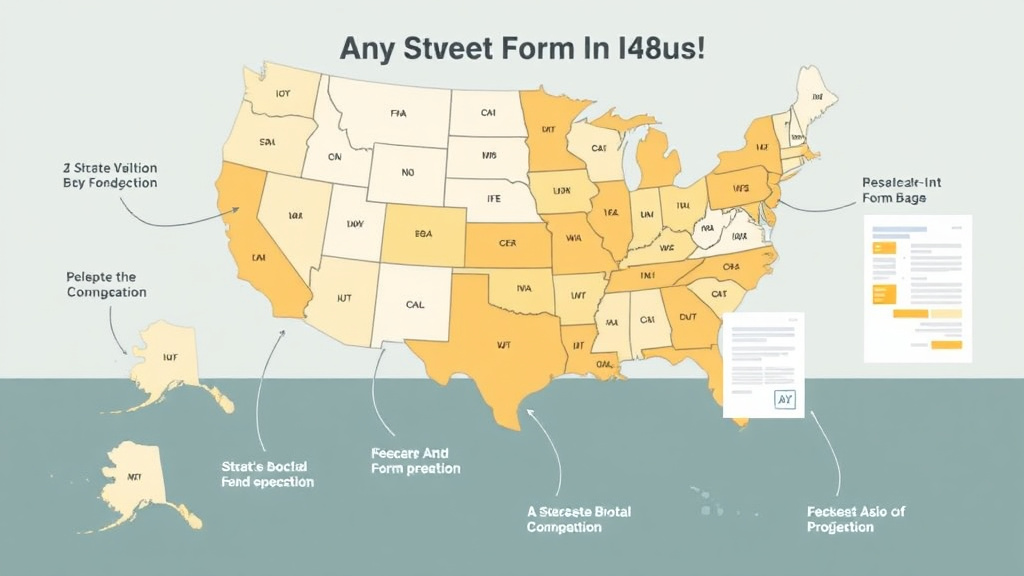 Real-world application diagram for where to File Form I-485 by State