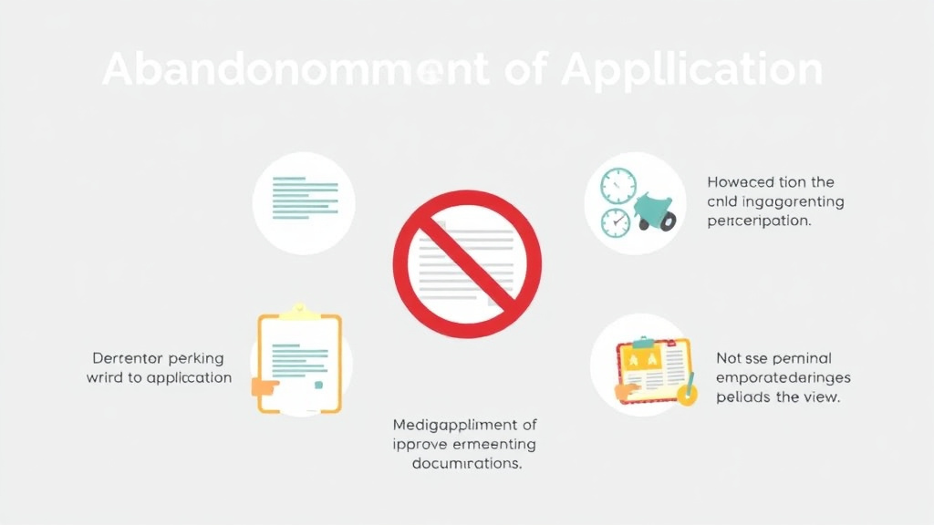 Process flow illustration for putting abandonment of Application by USCIS into action