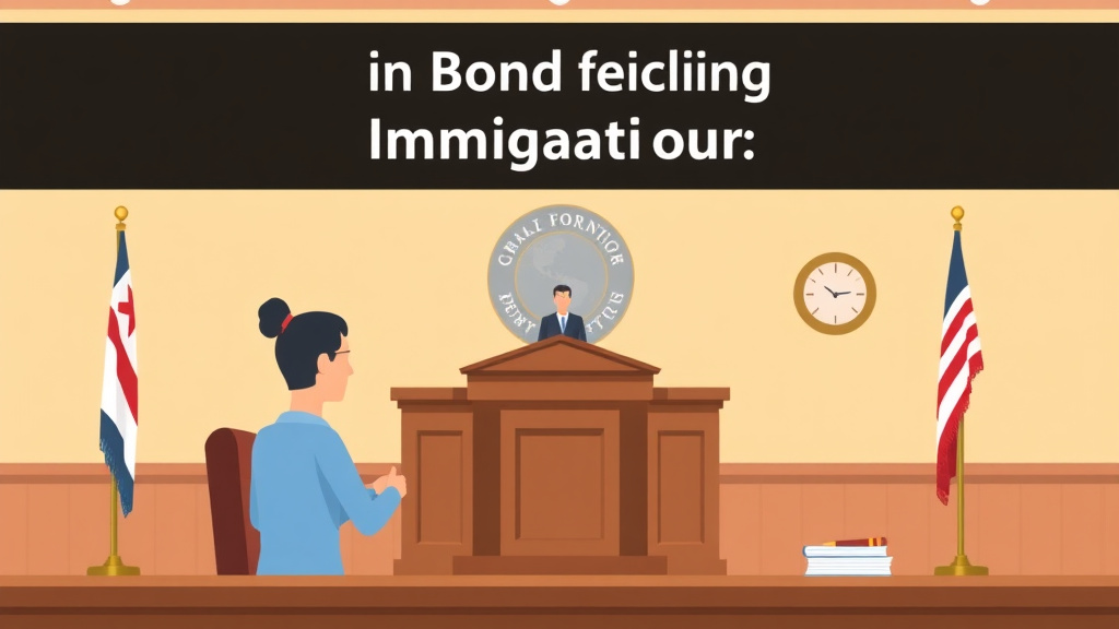 An informative visual explaining bond Hearing in Immigration Court for beginners and professionals