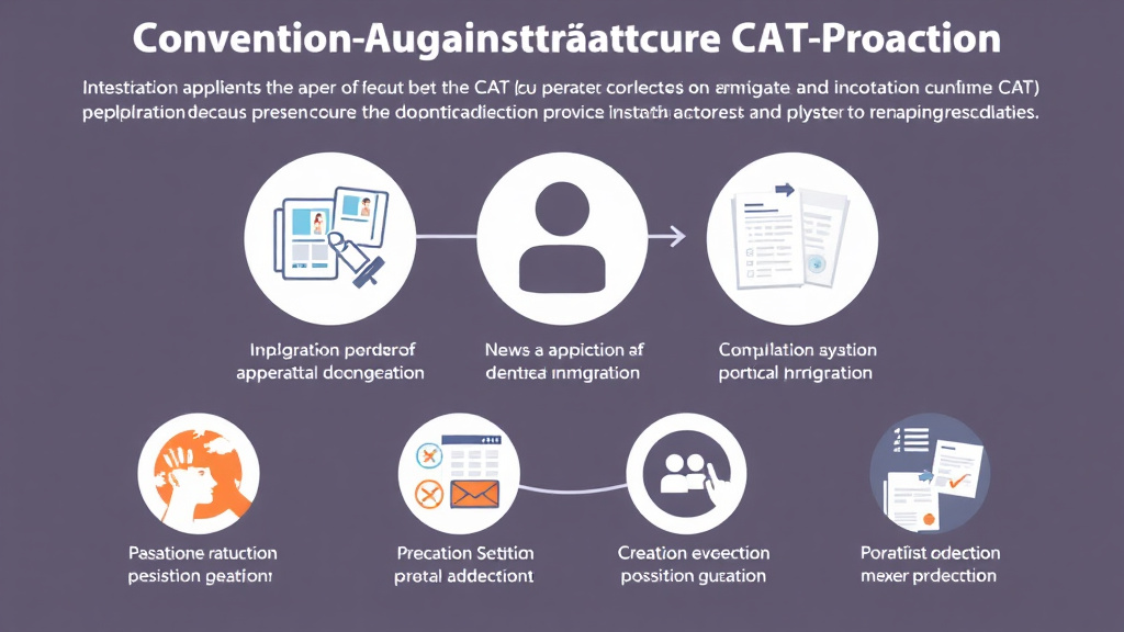 Action-oriented illustration showing how to apply convention Against Torture CAT Protection