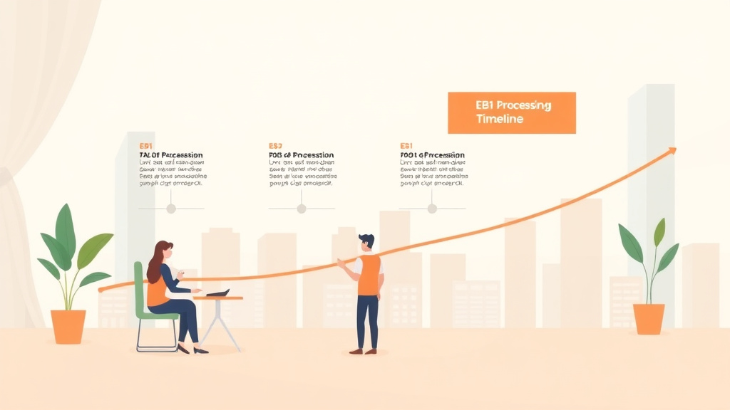Visual overview of EB-1 Processing Timeline and Premium Processing with key concepts highlighted