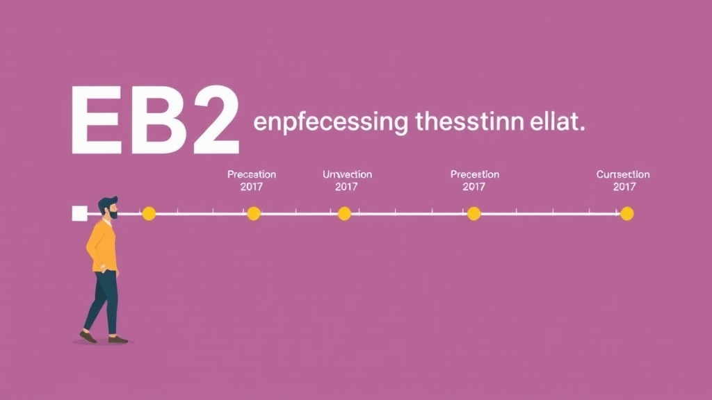 A professional illustration depicting EB-2 Processing Timeline Current Wait