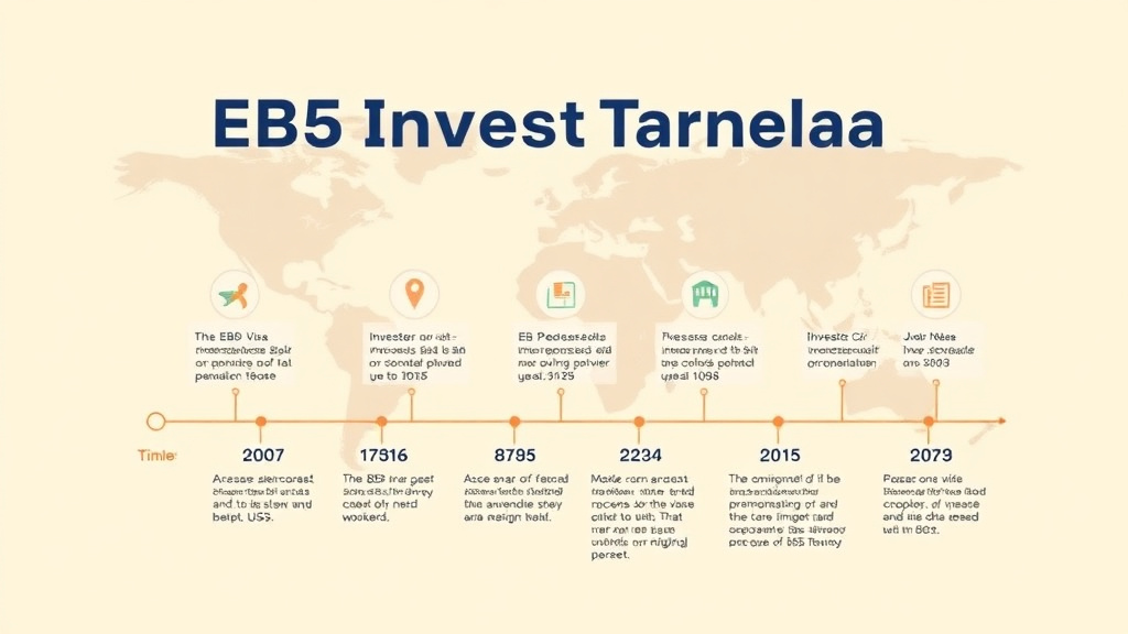 Visual overview of EB-5 Investor Visa Timeline with key concepts highlighted