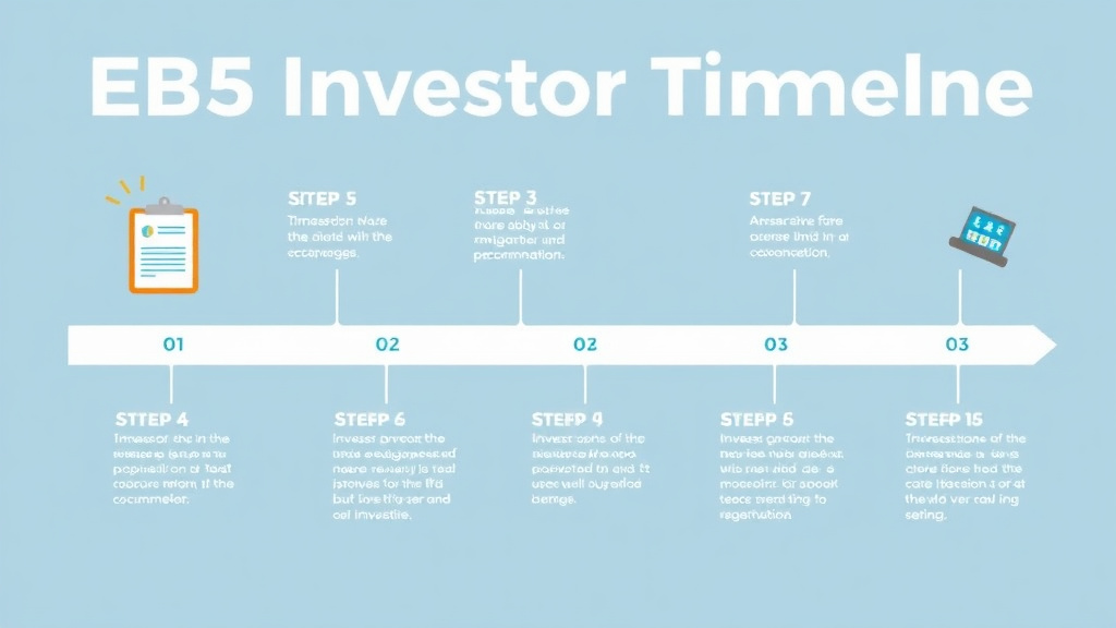 Action-oriented illustration showing how to apply EB-5 Investor Visa Timeline
