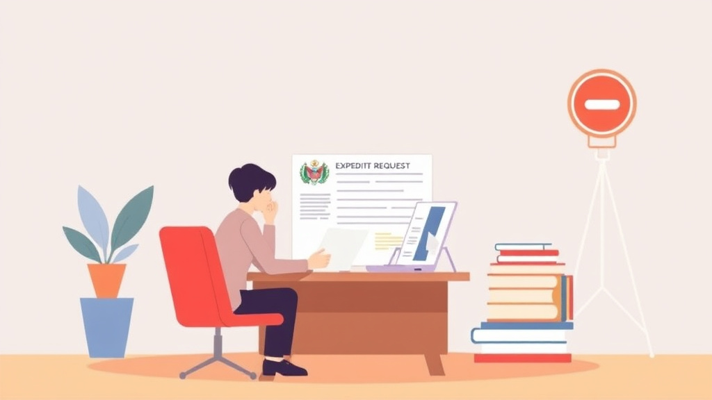Detailed visual representation of expedite Request USCIS How to File