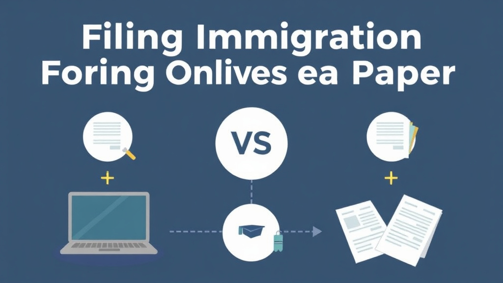 Real-world application diagram for filing Immigration Forms Online vs Paper